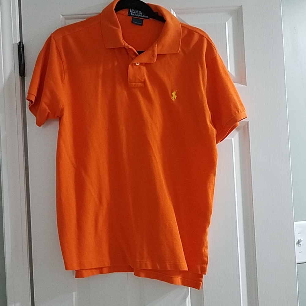 Mens Large orange polo